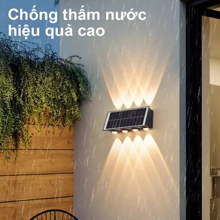 OOKAS Đèn năng lượng mặt trời hắt tường，đèn LED rửa tường, đèn trang trí, không cần khoan đục