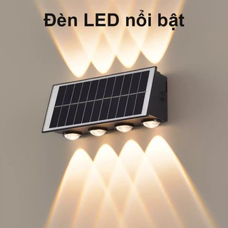 OOKAS Đèn năng lượng mặt trời hắt tường，đèn LED rửa tường, đèn trang trí, không cần khoan đục