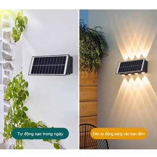 OOKAS Đèn năng lượng mặt trời hắt tường，đèn LED rửa tường, đèn trang trí, không cần khoan đục