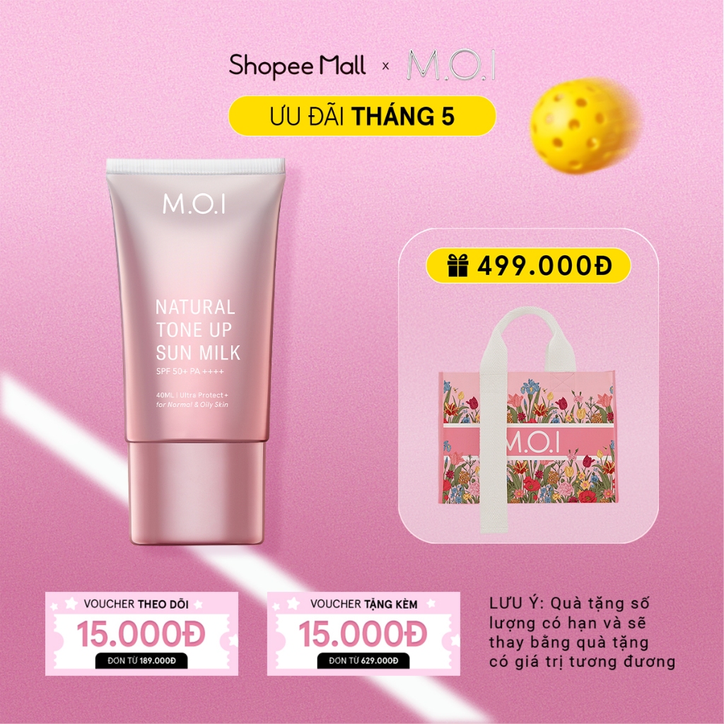 Ảnh Kem chống nắng Nâng tông M.O.I Natural Tone Up Sun Milk 40ml 1