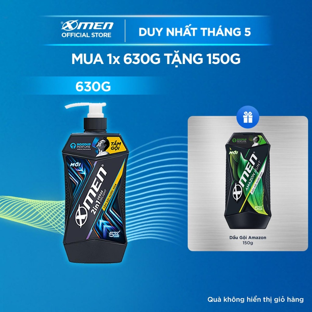 Ảnh Combo Dầu gội/ Sữa Tắm/ Tắm Gội 2in1 X-Men Amazon Hunt / Vegas Delight 630g + Dầu gội Amazon Hunt 150g 1