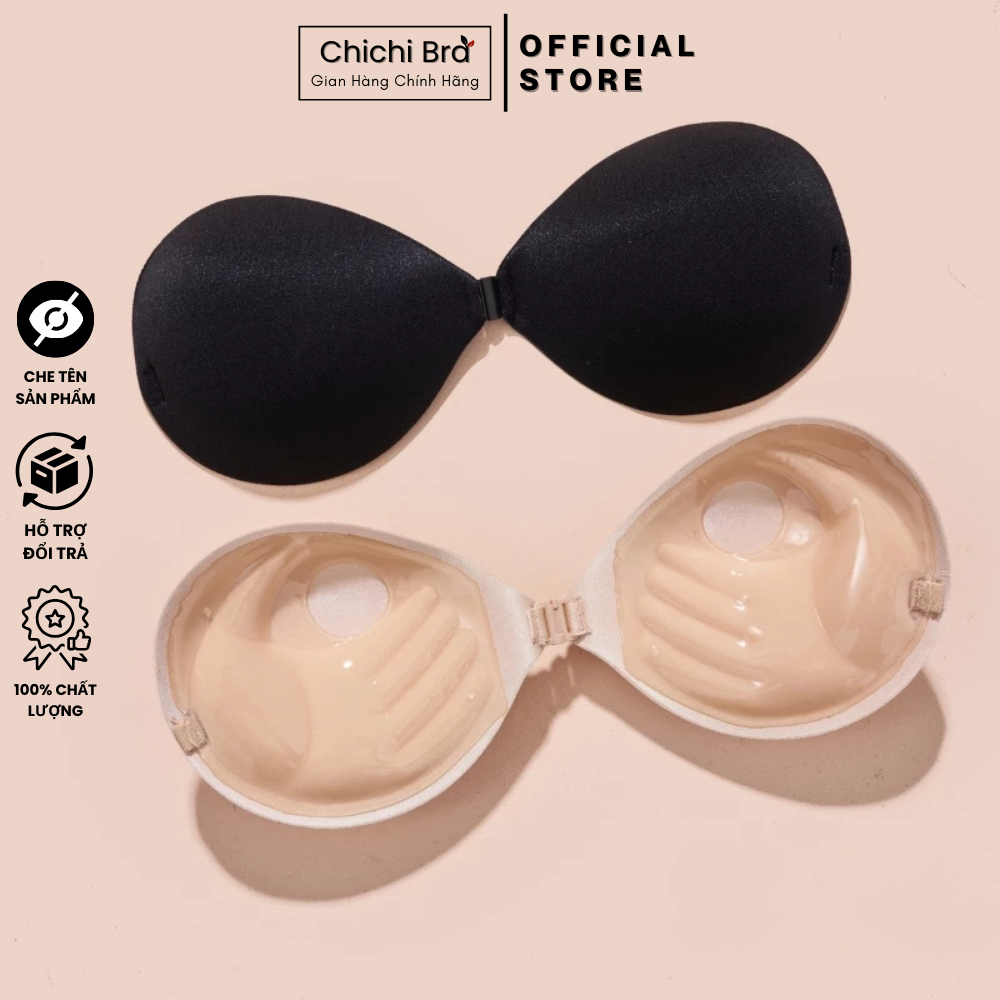 Áo Lót Dán Nâng Ngực Tạo Khe Cài Trước 3cm Kèm Dây Trong Chuyên Mặc Trang Phục Hở Lưng CHICHI HOUSES 0127