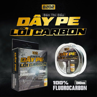 DÂY THẺO PE 30m LÕI CARBON B202, 8X + 1 LÕI CARBON , dây mềm, chịu tải lớn và chống rối cao