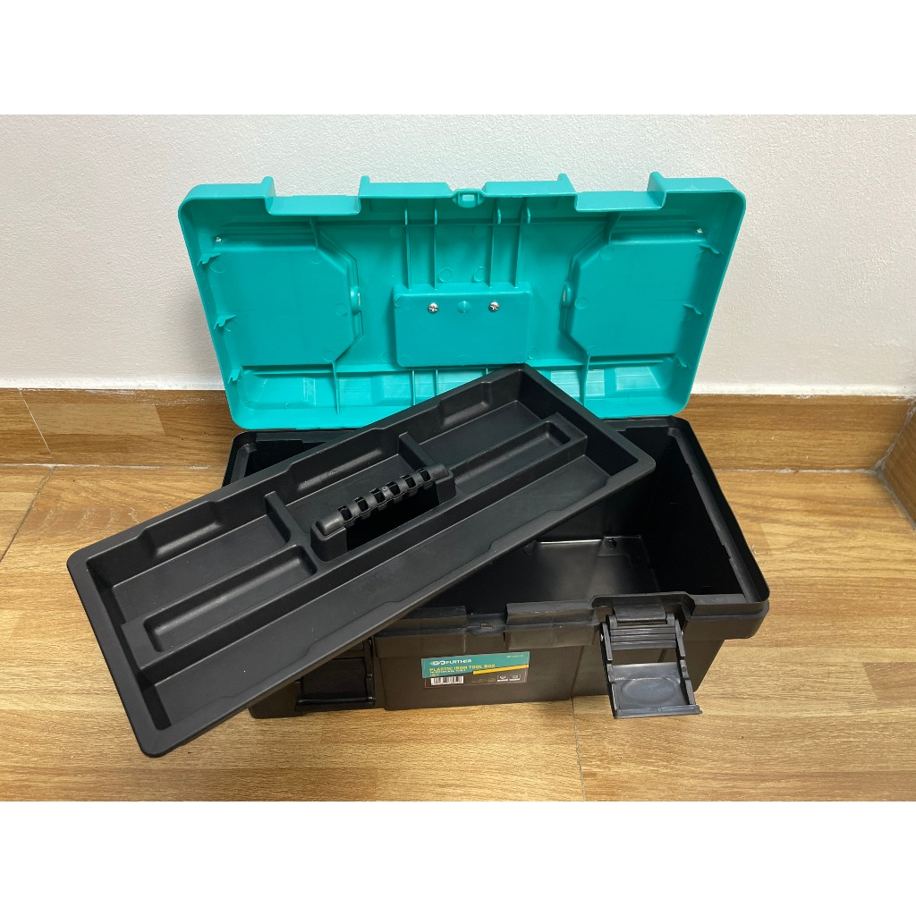 Hộp đựng dụng cụ 2 tầng đa năng Gofuther – Thùng đựng đồ nghề nhựa 14/17/19 inch chịu lực