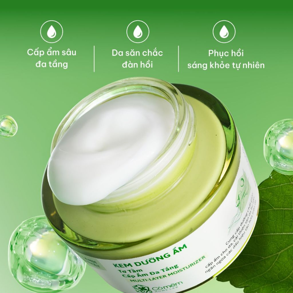 Ảnh Kem Dưỡng Ẩm Da Mặt Cấp Ẩm Đa Tầng Tơ Tằm Ngăn Ngừa Lão Hóa Cỏ Mềm 50gr 4