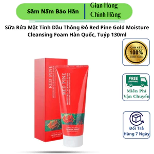 Sữa Rửa Mặt Tinh Dầu Thông Đỏ Red Pine Gold Moisture Cleansing Foam Hàn Quốc, Tuýp 130ml