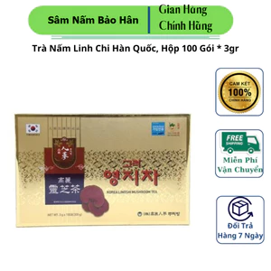 Trà Nấm Linh Chi Hàn Quốc, Hộp 100 Gói * 3gr