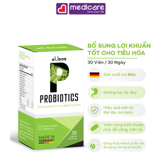 Viên Uống KUDOS Probiotics Bổ Sung Lợi Khuẩn Cho Đường Ruột Hộp 30 viên