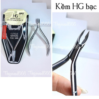 Kềm Cắt Da HG Bạc Bán Nguyệt Mũi 16 Không Gỉ - Dụng Cụ Cắt Tỉa Da Móng Tay Chân Chuyên Nghiệp