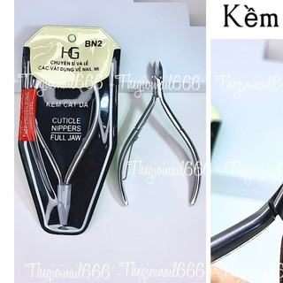 Kềm Cắt Da HG Bạc Bán Nguyệt Mũi 16 Không Gỉ - Dụng Cụ Cắt Tỉa Da Móng Tay Chân Chuyên Nghiệp