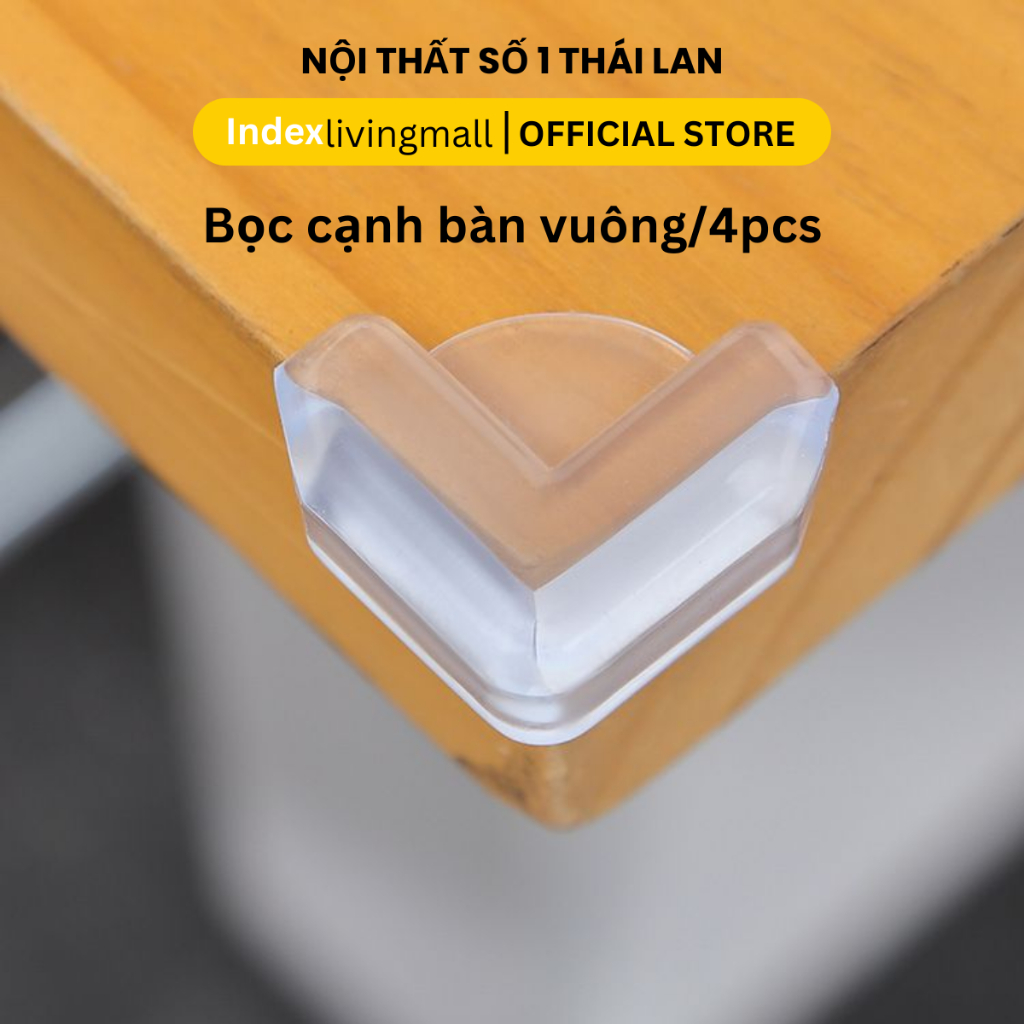 Ảnh Bọc Góc Bàn Vuông, Tròn Trang Trí/4Pcs | Index Living Mall | Nhập Khẩu Thái Lan 1