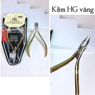 Kềm Cắt Da HG Vàng Bán Nguyệt Inox Không Gỉ Mũi Sắc Bén - Dụng Cụ Chăm Sóc Móng Tay Chân Chuyên Nghiệp