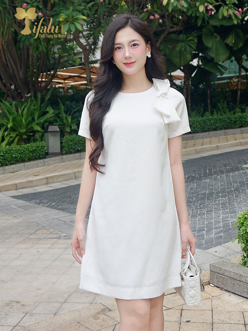 Ảnh Đầm suông dự tiệc, đầm bigsize nữ TIFALU màu trắng - ZOL320WHT-NO 1