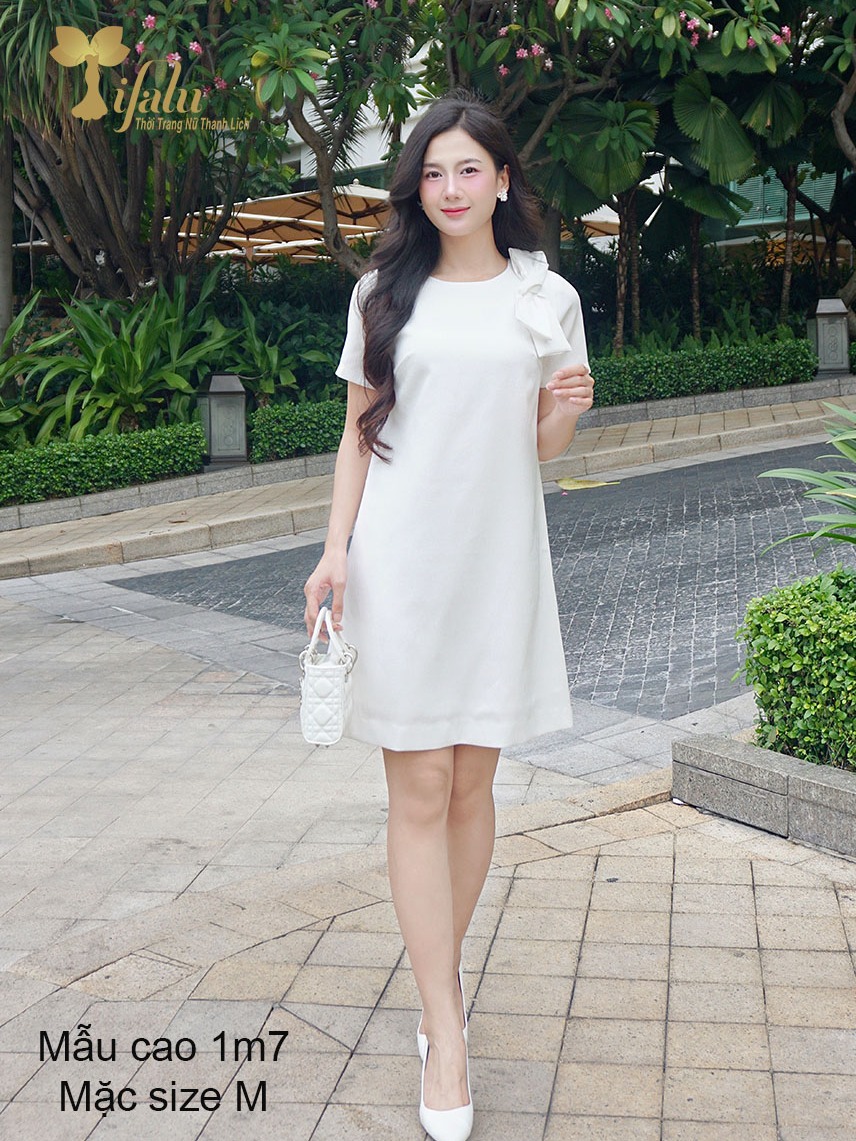 Ảnh Đầm suông dự tiệc, đầm bigsize nữ TIFALU màu trắng - ZOL320WHT-NO 3