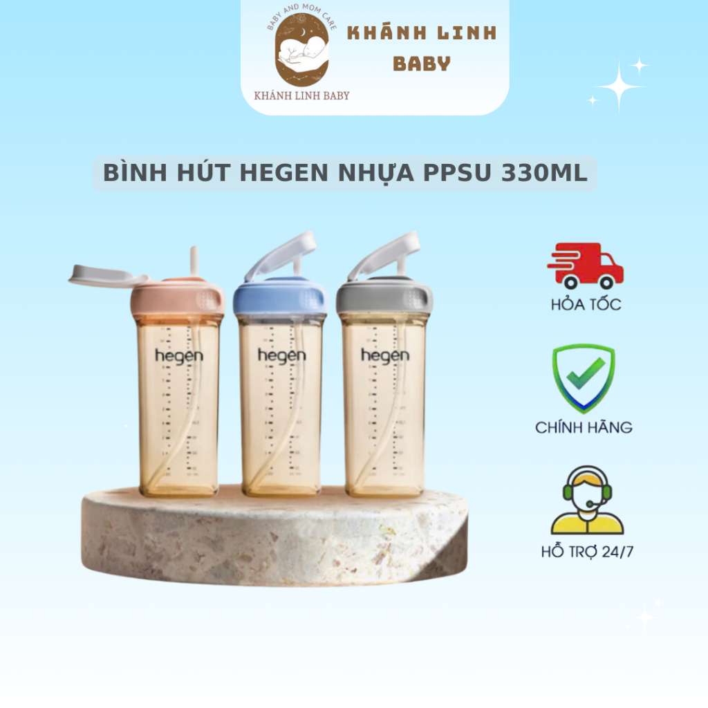 Bình hút Hegen nhựa PPSU 330ml chính hãng-Khánhlinh baby | Shopee Việt Nam