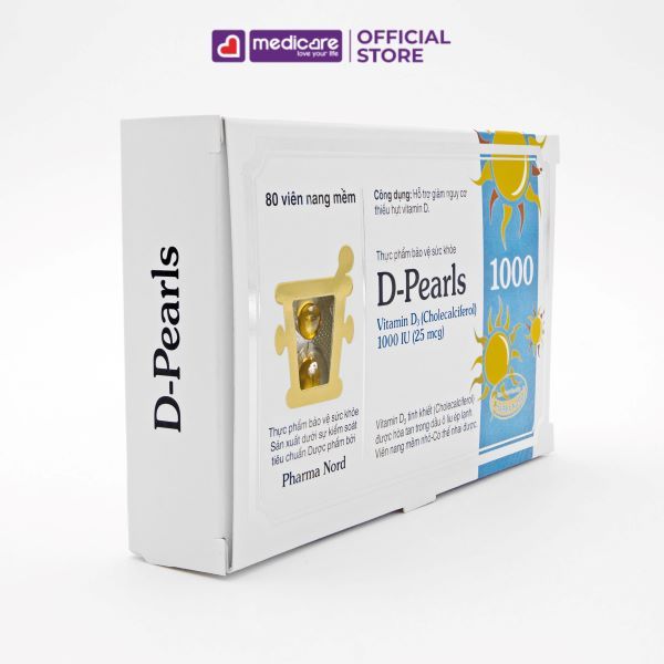 Viên uống PHARMA NORD D Prearls Vitamin D3 1000 IU 80 viên