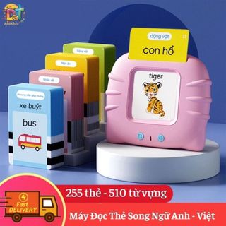 Máy đọc thẻ tiếng anh flashcard, máy đọc thẻ song ngữ anh việt, thẻ học thông minh cho bé học tiếng anh nói tiếng việt