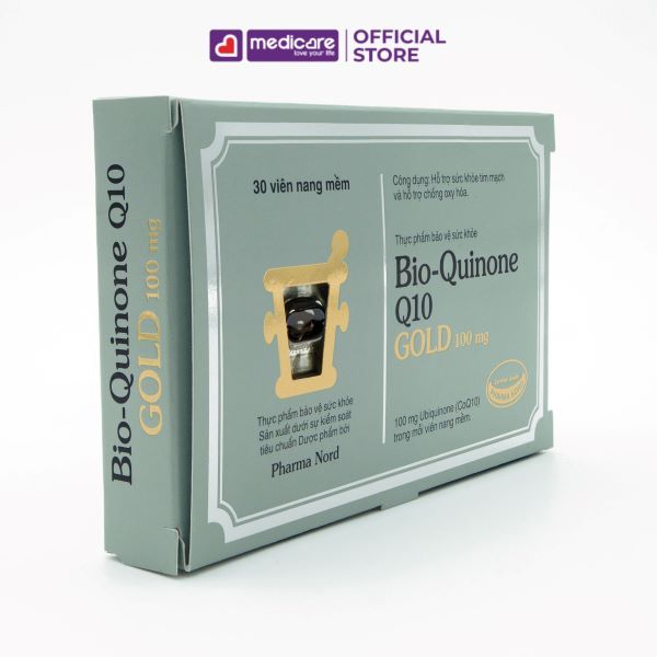 Viên uống PHARMA NORD Bio Quinone Q10 Gold hỗ trợ sức khỏe tim mạch hộp 30 viên