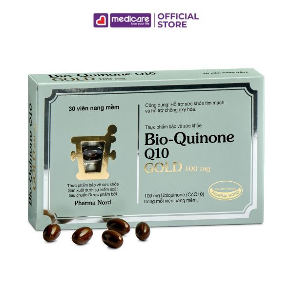 Viên uống PHARMA NORD Bio Quinone Q10 Gold hỗ trợ sức khỏe tim mạch hộp 30 viên