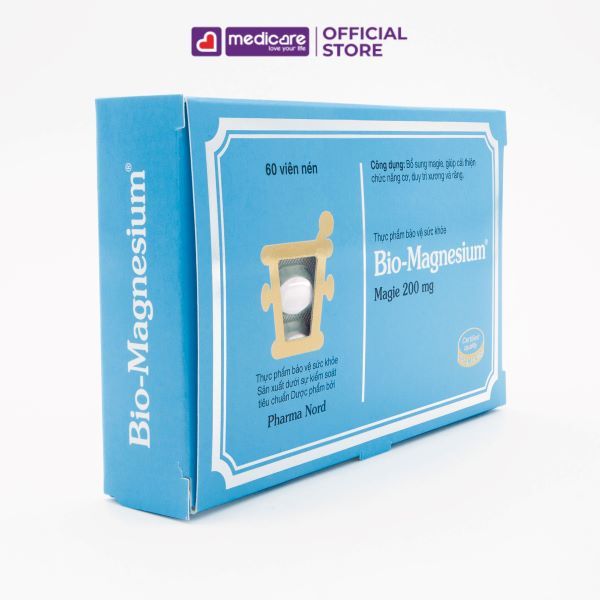 Viên uống PHARMA NORD Bio Magnesium 200mg bổ sung magie hộp 60 viên