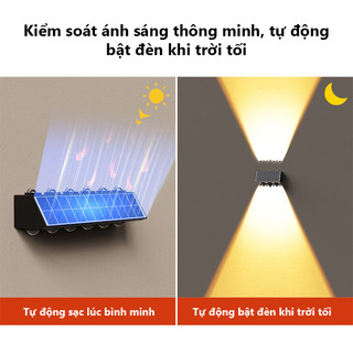 Ảnh 3 – OOKAS Đèn tường năng lượng mặt trời 8LED, chống nước, Đèn tường sân vườn tự động chuyển đổi