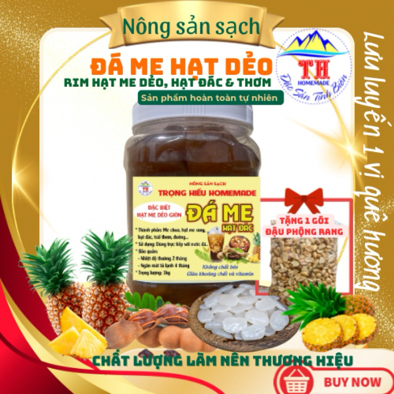 Đá me hạt dẻo - Me rim hạt me dẻo, hạt đác và thơm - Hộp 1kg | Shopee ...