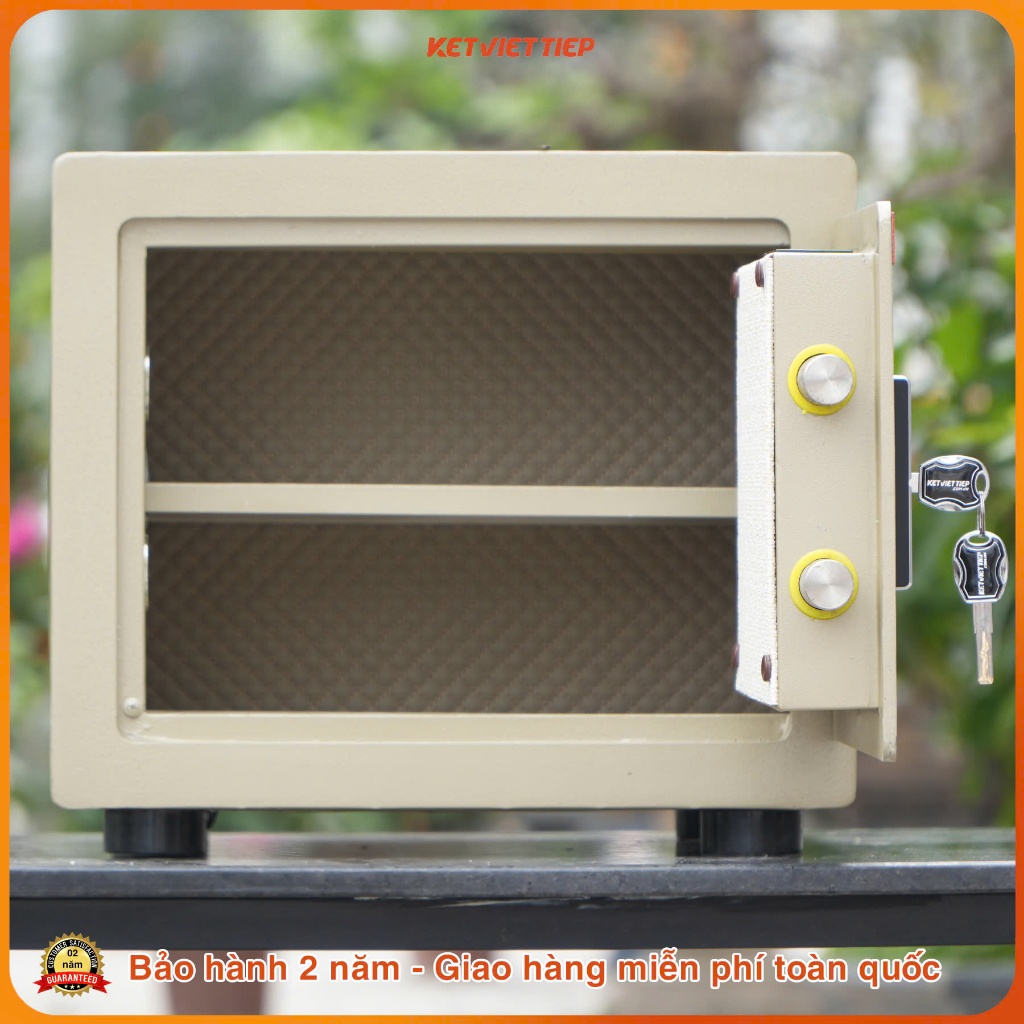 Két sắt mini chống cháy Việt Tiệp KVTSC38DT thép đúc, Kết nối điện thoại thông minh