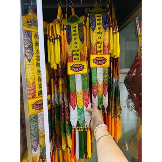Tràng Phan Ngũ Sắc Bằng Vải Gấm Siêu Đẹp