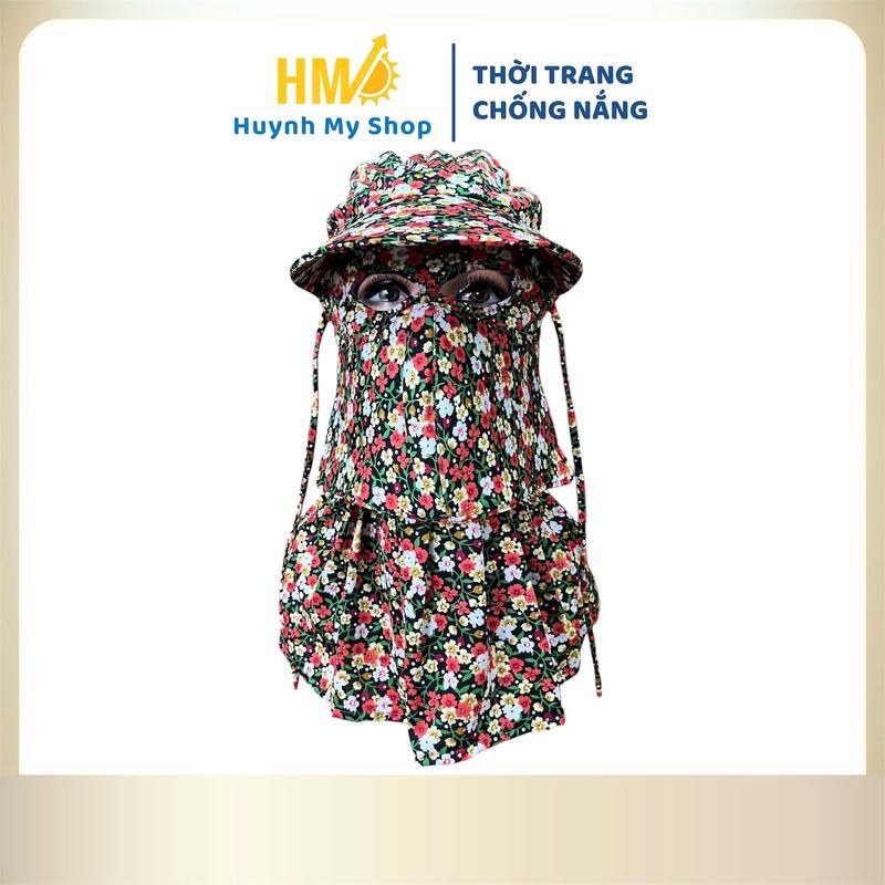 [Tặng 2 quà] Nón Khẩu Trang Mắt Phi 2 Lớp Vành Rộng Loại 1 Cao Cấp Chống Nắng Bảo Vệ Da Chất Liệu Thun Mềm