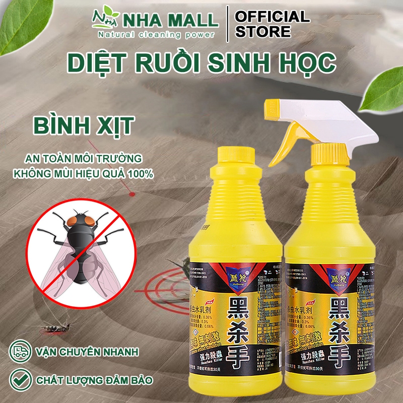 Nha Bình xịt ruồi, gián Super Killer chai lớn 500ml - Hiệu quả an toàn ...