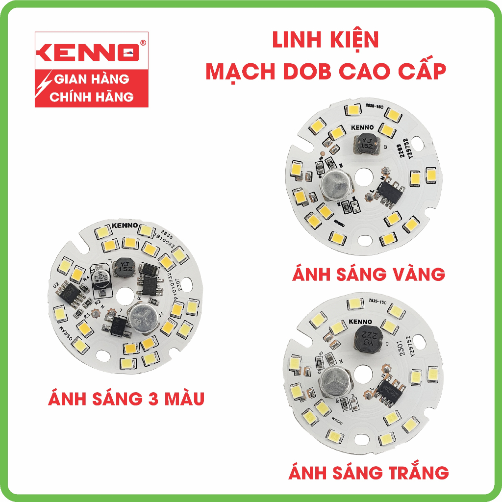 Combo 2 thùng âm trần nhôm đúc KENNO ATSMD đường kính lỗ khoét 90mm ánh sáng trắng, vàng, 3 chế độ, siêu sáng (108 quả)