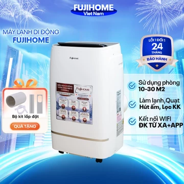 Máy lạnh di động 12.000BTU Fujihome Nhập Khẩu, điều hòa di động đứng mini làm lạnh, hút ẩm portable air conditioner