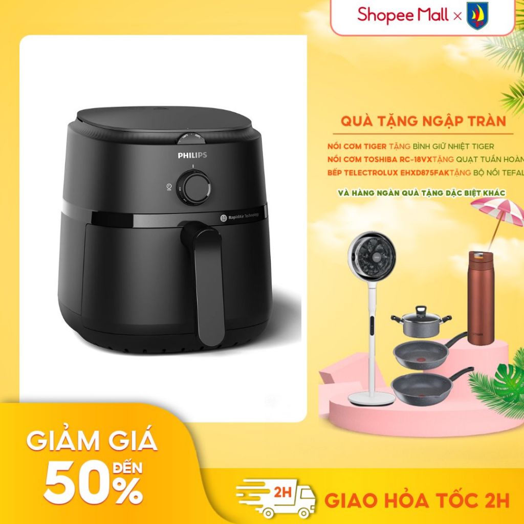 Ảnh Nồi chiên không dầu Philips NA120/00 4,2 lít- Hàng Chính Hãng - Bảo hành 24 tháng - Giao hỏa tốc 2H 1