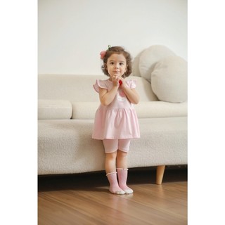 M&B (6M-3Y) Bộ quần áo lửng cánh tiên 100% cotton thoáng mát, hoạ tiết đáng yêu dành cho bé gái từ 7kg4 đến 15kg