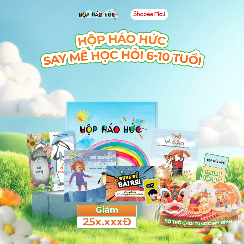 Ảnh Hộp Háo Hức Say Mê Học Hỏi Cho Bé 6-10 tuổi Gồm 3 Cuốn Sách Và 1 Bộ Đồ Chơi Trí Tuệ 1