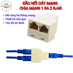 Đầu nối mạng Đầu chia mạng LAN 1 RA 2 RJ45 thiết kế nhỏ gọn dễ dàng kết nối internet