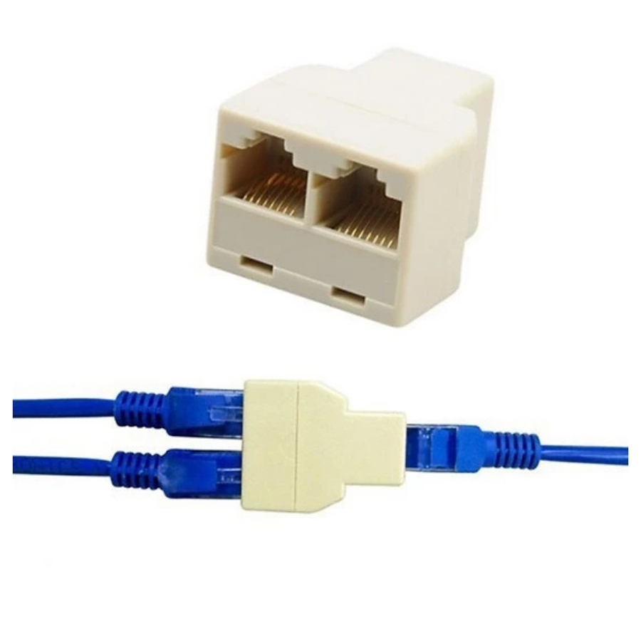 Đầu nối mạng Đầu chia mạng LAN 1 RA 2 RJ45 thiết kế nhỏ gọn dễ dàng kết nối internet