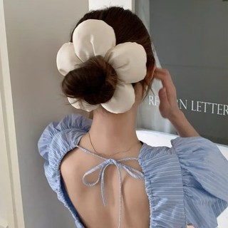 IK Cột Tóc Buộc Tóc Scrunchies Hoa, Ren Loại Lớn Sang Chảnh Xinh Xắn K260