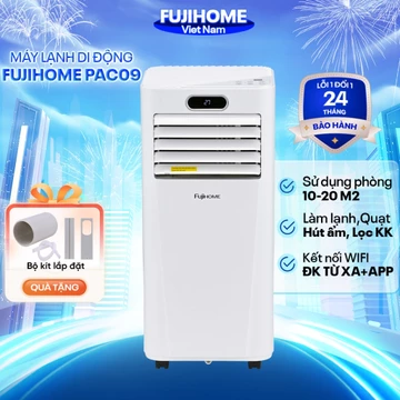 Điều hòa di động mini 9000 BTU Nhập Khẩu Fujihome PAC09, máy lạnh đa năng hút ẩm làm lạnh portable air conditioner