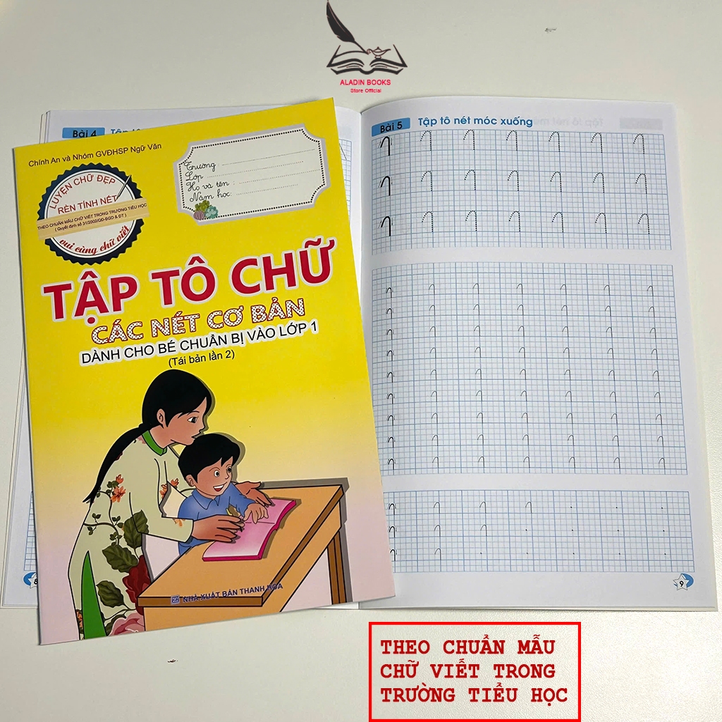 Sách Bộ 6 Quyển Tập Tô Chữ Chuẩn Bộ GD Luyện Viết Cho Bé Chuẩn Bị Vào Lớp 1 Chữ Số Ghép Vần Viết Hoa