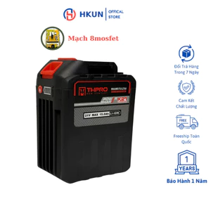 Pin 30 Cell THPRO 21v - 15Ah Dung Lượng Cao, Chân Pin Phổ Thông 4cm, Có Đèn Báo Pin