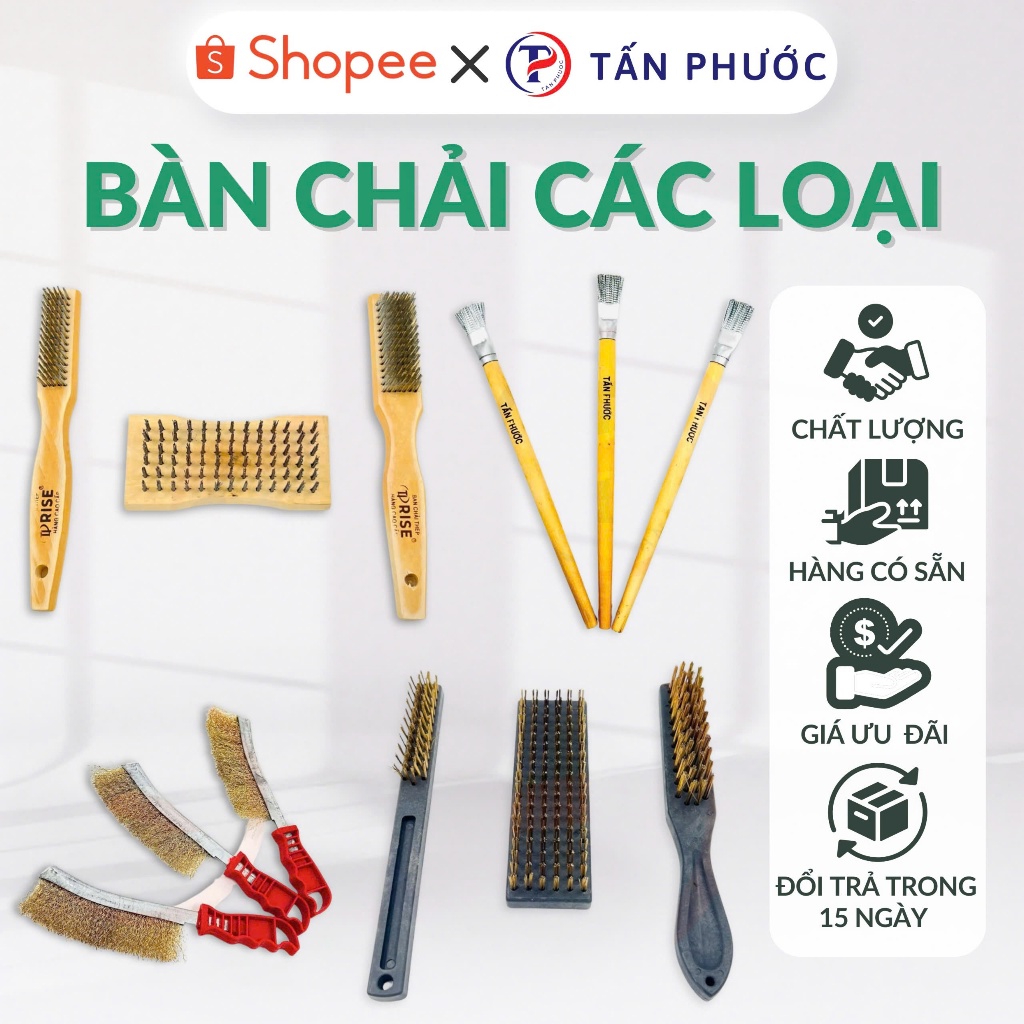 Bàn chải sắt - Chổi đánh gỉ đủ mẫu hàng chất lượng, chà rong rêu, chà ...