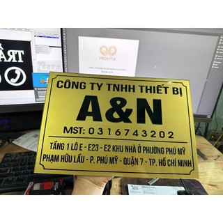 Bảng công ty, bảng hộ kinh doanh, bảng số nhà  theo yêu cầu