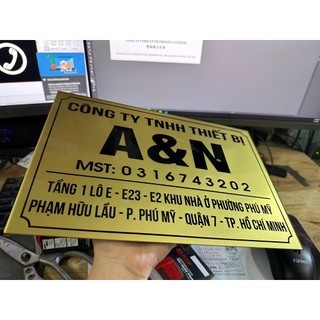 Bảng công ty, bảng hộ kinh doanh, bảng số nhà  theo yêu cầu