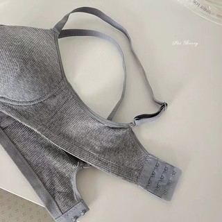 Áo lót nữ đệm mỏng , Áo ngực học sinh không gọng cotton gân tăm đệm mỏng sexy mềm mại A48