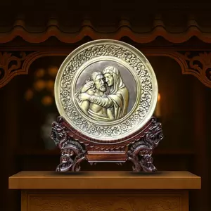 Tranh Đồng Công Giáo - Đức Mẹ Sầu Bi ( Đường Kính 19cm ) - Đồ Đồng Cửu Diệu Thiên - TCG015