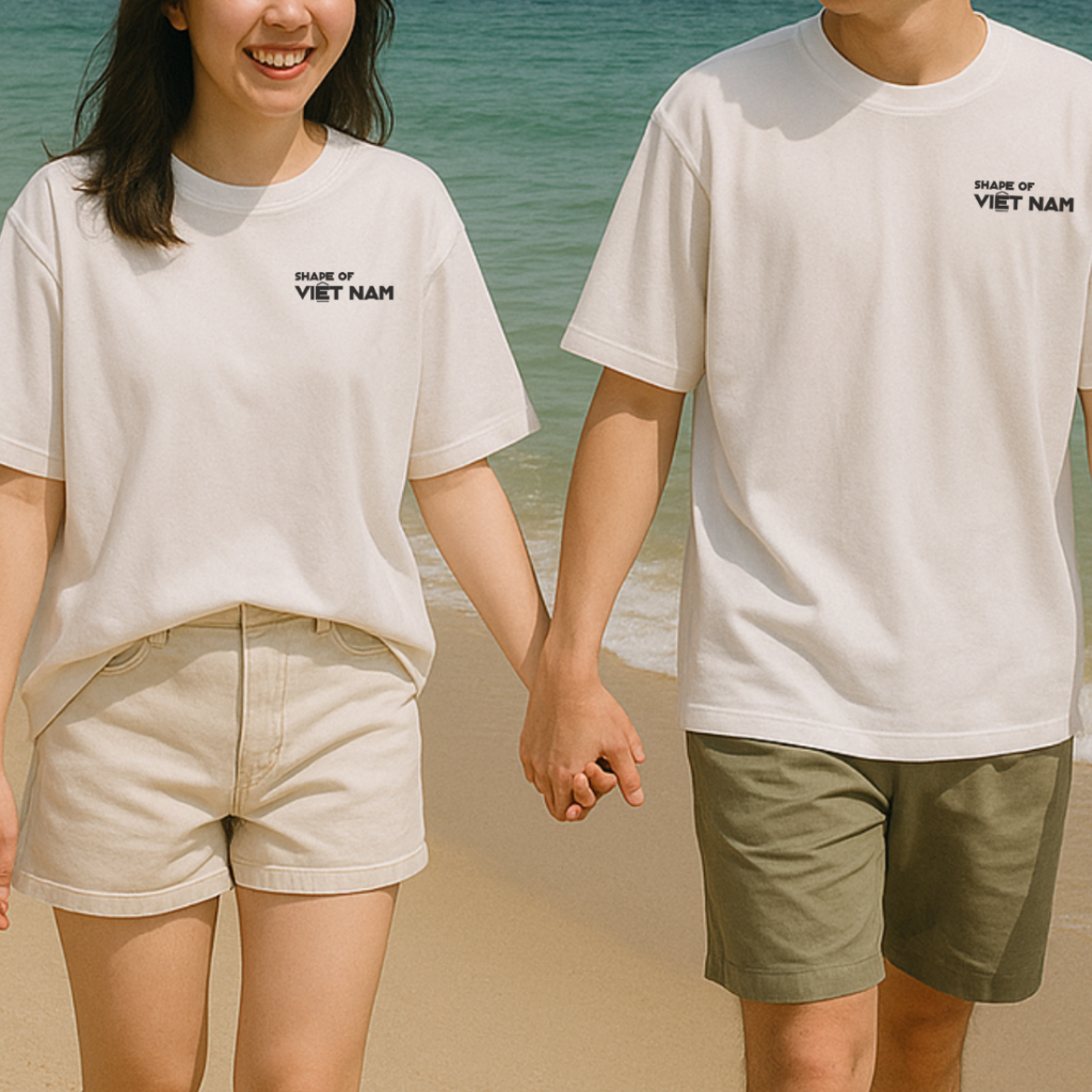 Áo thun Oversize cotton unisex nam nữ Goodore Shape of Vietnam mẫu Hải Phòng thoáng mát năng động
