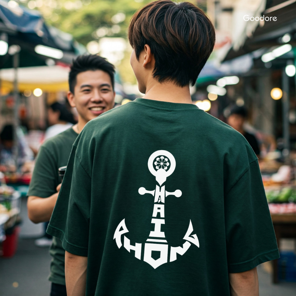 Áo thun Oversize cotton unisex nam nữ Goodore Shape of Vietnam mẫu Hải Phòng thoáng mát năng động