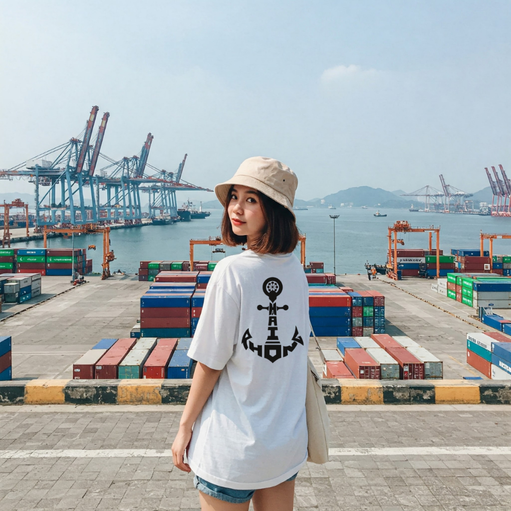 Áo thun Oversize cotton unisex nam nữ Goodore Shape of Vietnam mẫu Hải Phòng thoáng mát năng động