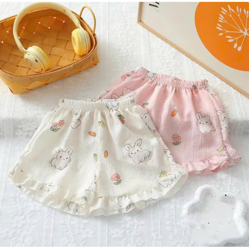 Quần Cộc Bé Gái Mùa Hè Họa Tiết Bắt Mắt Dành Cho Bé từ 0-6 Tuổi